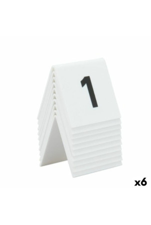 Akrilinių produktų stendas Securit Staltiesė Numeriai 1-10 10 Dalys (6 vnt.)