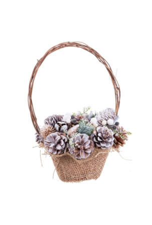 Kalėdų papuošalai Spalvotas Rotangas Plastmasinis Foam Ananasai Krepšelis 21 x 21 x 30 cm