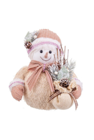 Kalėdų papuošalai Spalvotas Plastmasinis Polyfoam Medžiaga Lėlė-snieguolė 19 x 16 x 22 cm