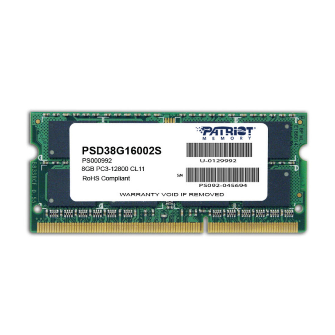 RAM atmintis Patriot Memory 8GB PC3-12800 DDR3 8 GB CL11