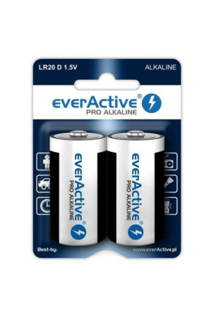 Baterijos EverActive LR20 1,5 V (2 vnt.)