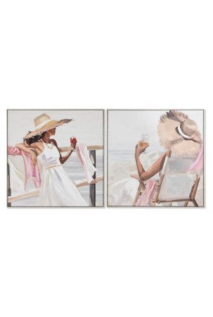 Paveikslas Home ESPRIT Skrybėlė Viduržemio 80 x 3,5 x 80 cm (2 vnt.)