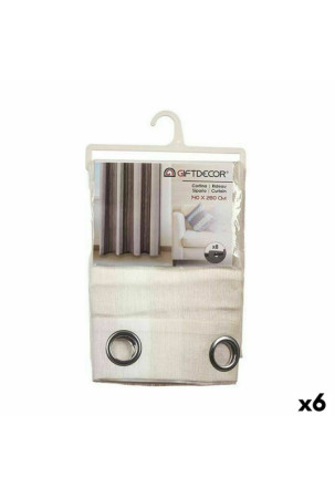 Užuolaidos Dryžiai Rusvai gelsva Lašišos raudonumo spalva 140 x 0,1 x 260 cm (6 vnt.)