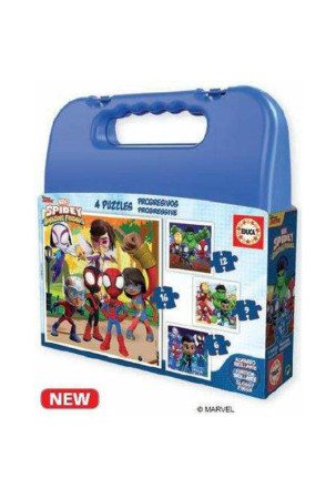 4 galvosūkių rinkinys Spidey Lagaminas 4 galvosūkių rinkinys Spidey Lagaminas