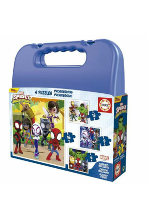 4 galvosūkių rinkinys Spidey Lagaminas 4 galvosūkių rinkinys Spidey Lagaminas