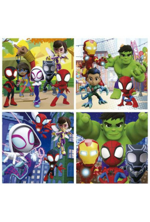 4 galvosūkių rinkinys Spidey Lagaminas 4 galvosūkių rinkinys Spidey Lagaminas