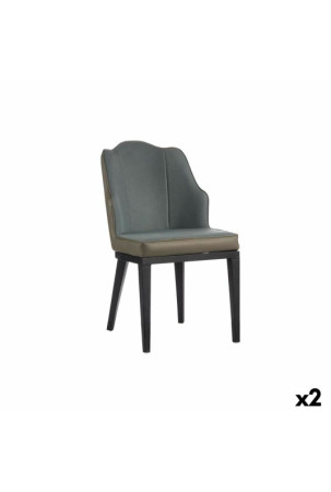 Fotelis Kriauklė Mėlyna Juoda Pilka Plienas 48 x 88 x 60 cm (2 vnt.)