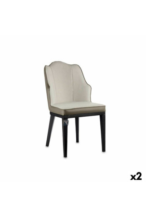 Fotelis Kriauklė Juoda Pilka Plienas 48 x 88 x 60 cm (2 vnt.)