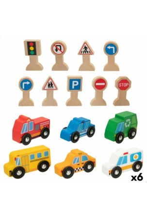 Transporto priemonių žaidimo rinkinys Woomax 15 Dalys (6 vnt.)