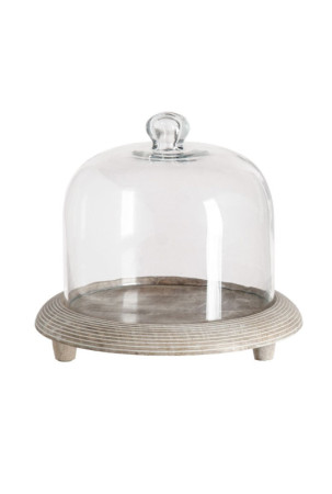 Padažinė 23 x 23 x 21 cm Stiklas Natūralus Medžio