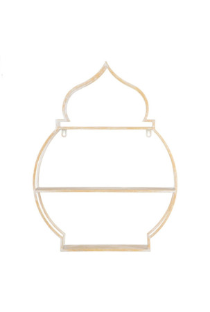 Lentyna 49 x 13,5 x 64 cm Natūralus Metalinis Balta