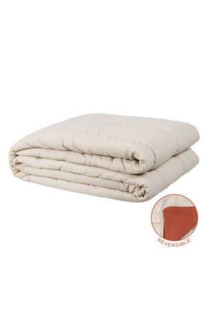 Lovatiesė (antklodė) 230 x 280 cm Rusvai gelsva Tamsiai raudona