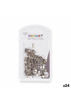 Piešiantys smeigtukai Sidabras Metalinis (24 vnt.)