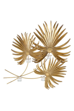 Sienų dekoracija 77 x 11 x 96 cm Auksinis Metalinis