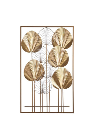 Sienų dekoracija 54 x 5 x 91,5 cm Auksinis Metalinis