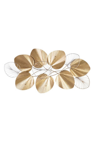 Sienų dekoracija 100 x 5,5 x 51 cm Auksinis Metalinis