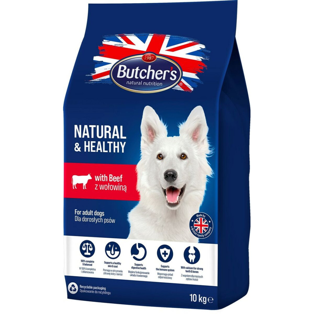 Pašarai Butcher's Natural & Healthy Suaugęs Veršiena 10 kg