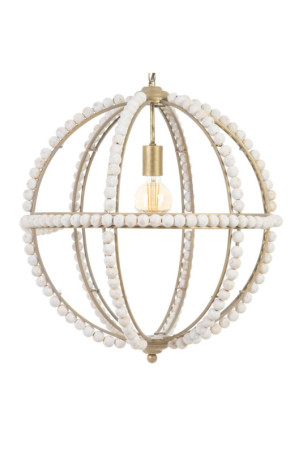 Pakabinamas apšvietimas 54 x 54 x 54 cm Metalinis Medžio Balta