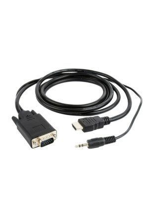 VGA - HDMI su garsu adapteris GEMBIRD A-HDMI-VGA-03-6 Juoda 1,8 m