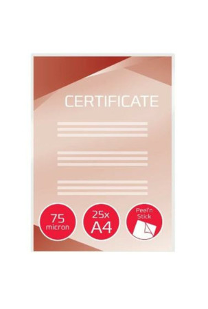 Laminavimo rankovės GBC 25 vnt. Skaidrus A4