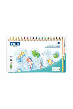 Akvareliniai spalvoti pieštukai Milan Spalvotas
