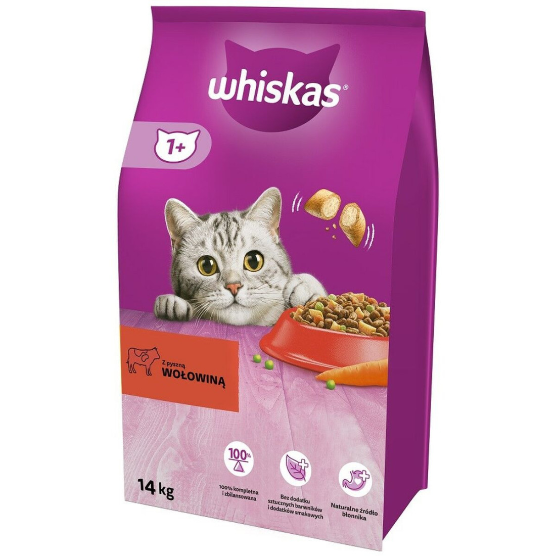 Kačių maistas Whiskas 5900951014345 Suaugęs Veršiena 14 Kg