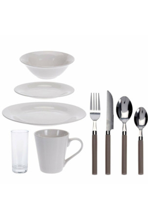 Indų Rinkinys Excellent Houseware Stockholm Porcelianas Balta 36 Dalys