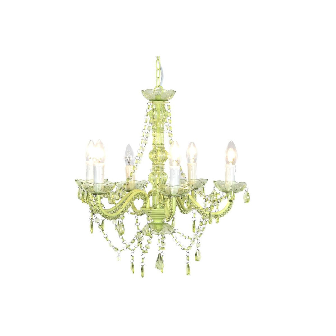 Pakabinamas apšvietimas DKD Home Decor Metalinis Žalia Akrilas 25 W (51 x 51 x 100 cm)