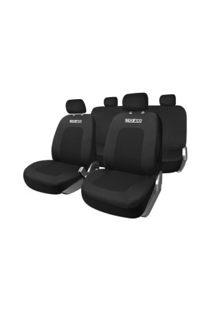 Sėdynių užvalkalų komplektas Sparco Sport Juoda