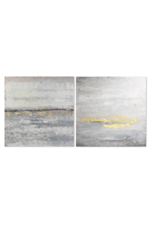 Paveikslas DKD Home Decor 100 x 2,8 x 100 cm Abstraktus Šiuolaikiškas (2 vnt.)