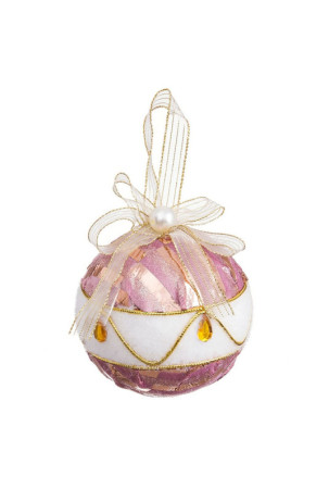 Eglutės rutuliukai Balta Rožinė Polyfoam Medžiaga 6 x 6 x 6 cm (6 vnt.)