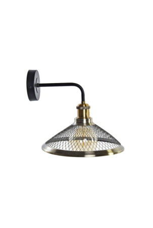 Sieninė lempa DKD Home Decor Juoda Auksinis Metalinis 220 V 50 W (27 x 28 x 28 cm)