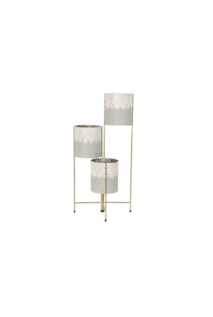 Kabantis šviestuvas DKD Home Decor Pilka Auksinis Metalinis Balta Dvispalviais (45 x 33 x 92,8 cm)