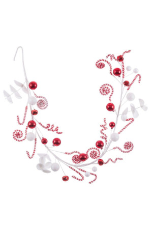 Kalėdinė girlianda Balta Raudona Plastmasinis Foam 125 cm