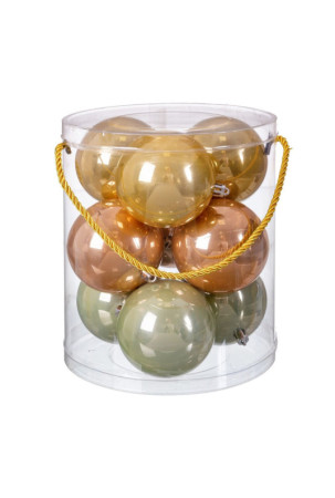 Eglutės rutuliukai Spalvotas Plastmasinis 8 x 8 x 8 cm (9 vnt.)