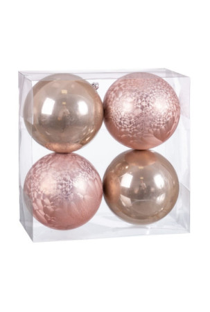 Eglutės rutuliukai Rusvai gelsva Plastmasinis 10 x 10 x 10 cm (4 vnt.)