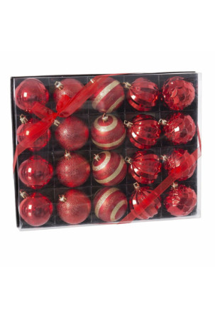 Eglutės rutuliukai Raudona Plastmasinis 6 x 6 x 6 cm (20 vnt.)