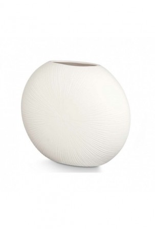 Vaza Apskritas Balta Keramikinis 40 x 34,5 x 16 cm (2 vnt.)