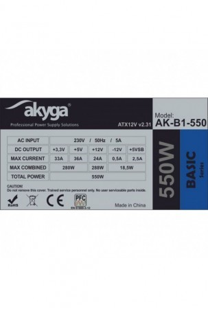 Maitinimo blokas Akyga AK-B1-550 ATX 550 W