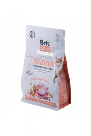 Kačių maistas Brit Care Grain-Free Sensitive Suaugęs Lašišos raudonumo spalva Turkija 400 g