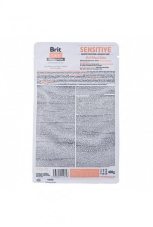 Kačių maistas Brit Care Grain-Free Sensitive Suaugęs Lašišos raudonumo spalva Turkija 400 g