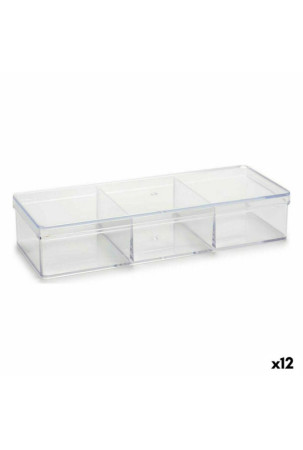 Organizatorius Skaidrus Plastmasinis 20 x 3,5 x 7 cm (12 vnt.)