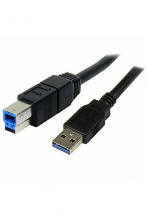 USB A - USB B kabelis Startech USB3SAB3MBK 3 m Juoda