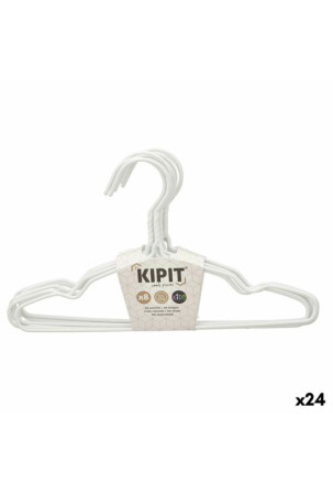 Drabužių pakabų rinkinys Vaikiškas 30 x 18 x 1 cm Balta Metalinis Silikoninis (24 vnt.)