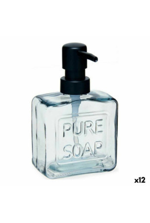 Muilo dozatorius Pure Soap 250 ml Stiklas Juoda Plastmasinis (12 vnt.)