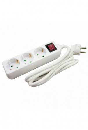 Schuko 3 kištukų lizdas su maitinimo jungikliu METRONIC 495004