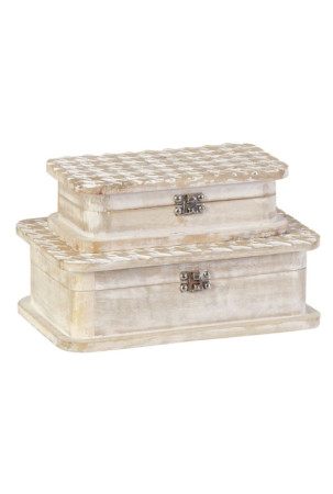 Dekoratyvinė spintelė 28 x 18 x 9,5 cm Mango mediena (2 vnt.)