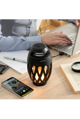 Belaidis garsiakalbis su liepsnos efekto LED lempa Spekkle InnovaGoods Belaidis garsiakalbis su liepsnos efekto LED lempa Spekkle InnovaGoods