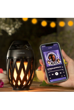 Belaidis garsiakalbis su liepsnos efekto LED lempa Spekkle InnovaGoods Belaidis garsiakalbis su liepsnos efekto LED lempa Spekkle InnovaGoods