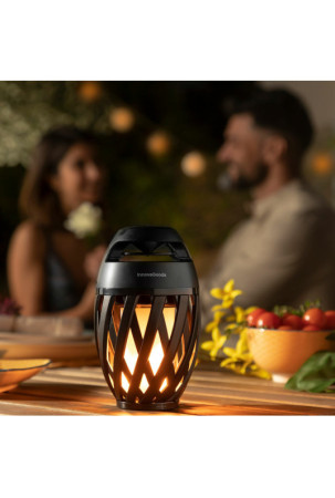 Belaidis garsiakalbis su liepsnos efekto LED lempa Spekkle InnovaGoods Belaidis garsiakalbis su liepsnos efekto LED lempa Spekkle InnovaGoods